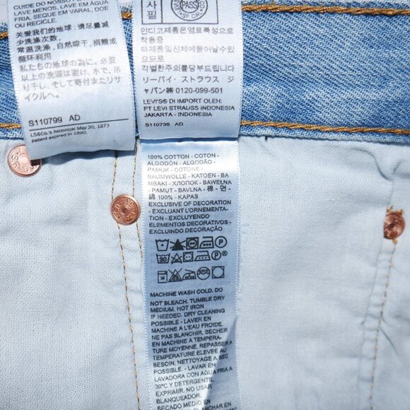 Levis 501 Original Fit Straight Leg Button Fly Denim Jeans Men's Size 38X30 NEW! - Picture 8 of 10